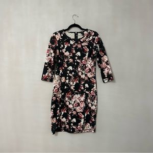 H&M floral quilted mini dress